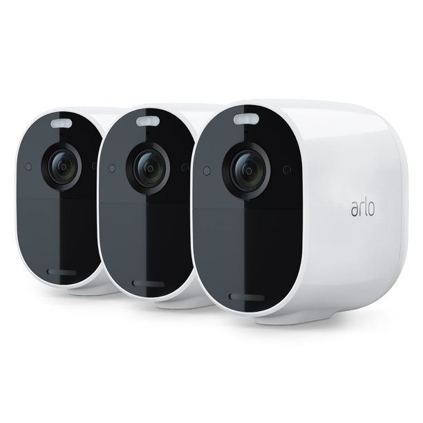 Arlo Essential Spotlight Camera | 3 Pack | Wireless Security | Wire-Free, 1080p Video | Color Night Vision, 2-Way Audio, 6-Month Battery Life | Direct to WiFi, No Hub Needed | White | VMC2330W kayaksboats