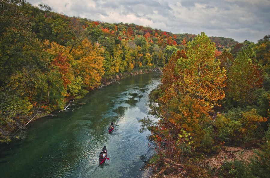 Fall Float Trip on the Current River kayaksboats