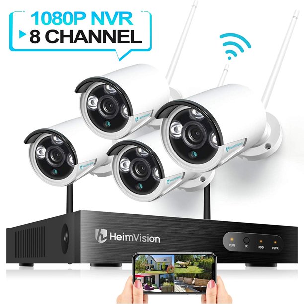 HeimVision HM241 Wireless Security Camera System, 8CH 1080P NVR System 4pcs 960P 1.3MP WIFI IP Security kayaksboats