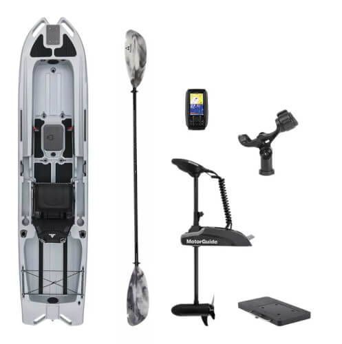 Ascend 133X Tournament Sit-on-Top Kayak Ultimate Fishing Package kayaksboats