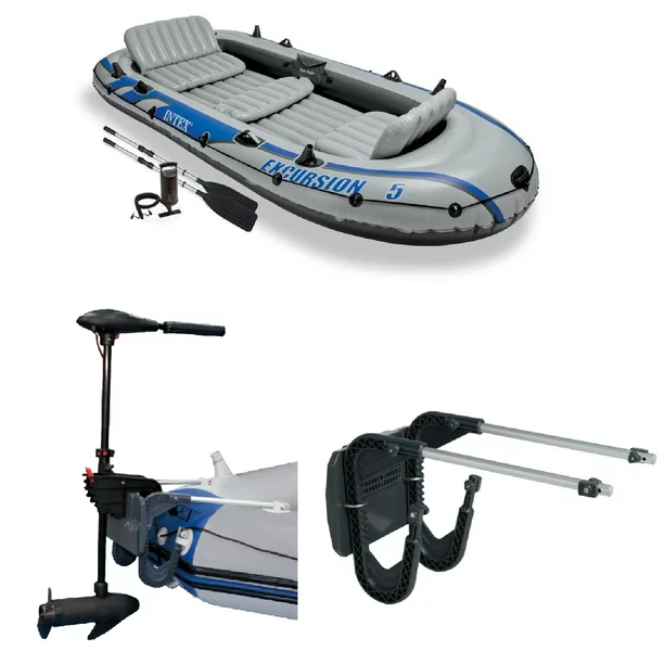 Intex-5-Person-Inflatable-Boat-Set-Trolling-Motor-Boat-Motor-Mount-Kit-kayaksboats